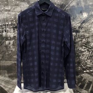 Romeo+Juliet Couture Subtle Plaid Design Button Down Shirt